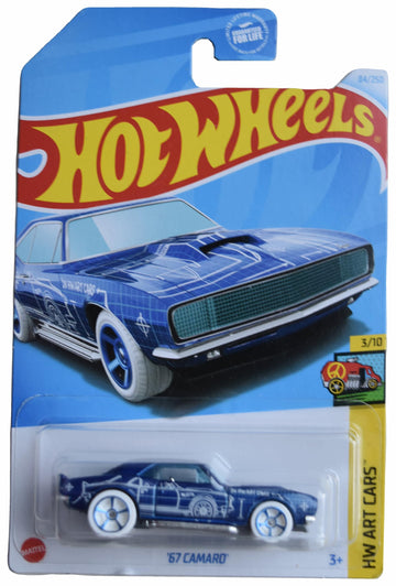 Hot Wheels '67 Camaro, HW Art Cars 3/10 [Blue] 84/250