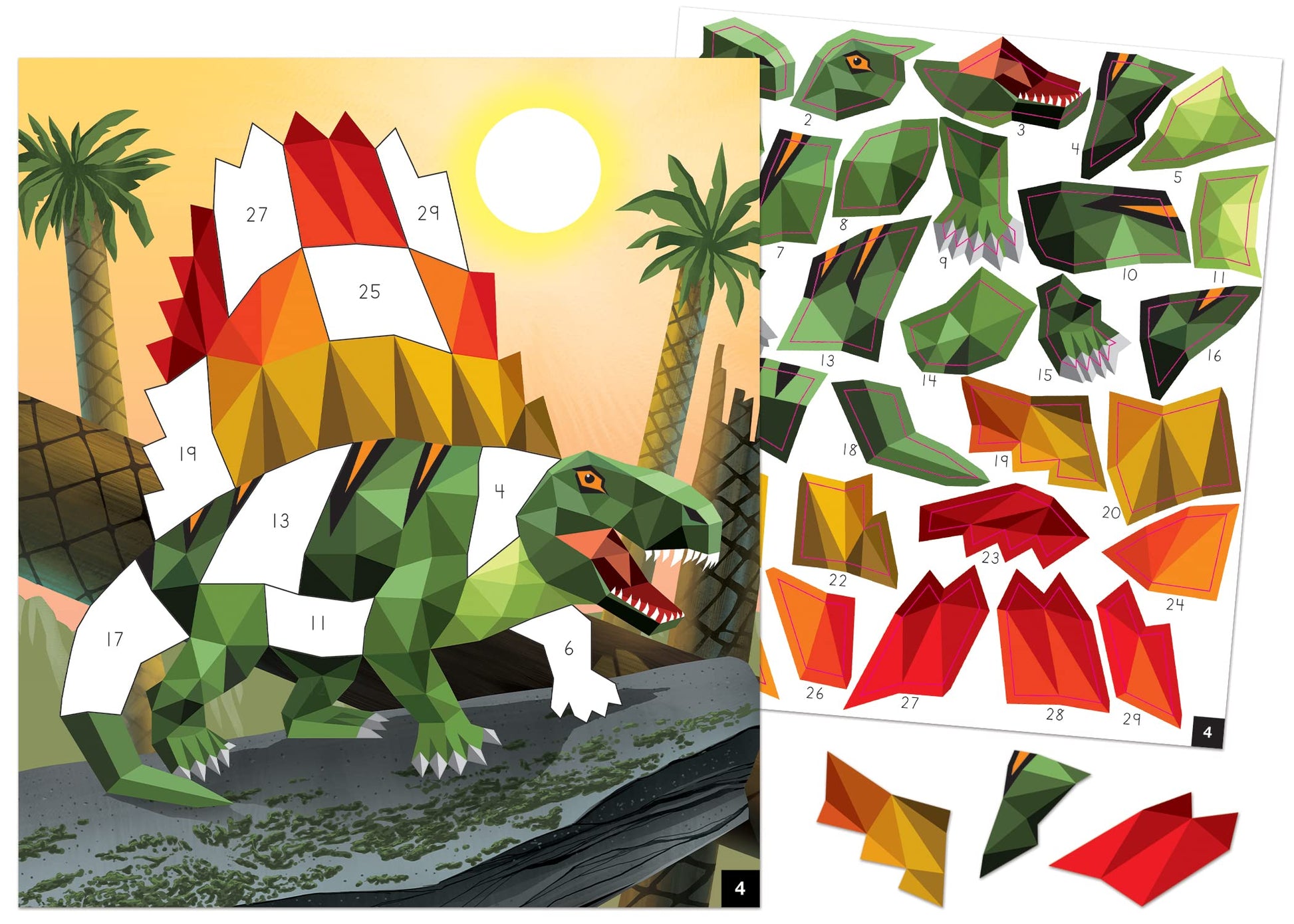 Teacher Created Resources Dinosaurs and Prehistoric Animals Modern Mosaics Stick to the Numbers