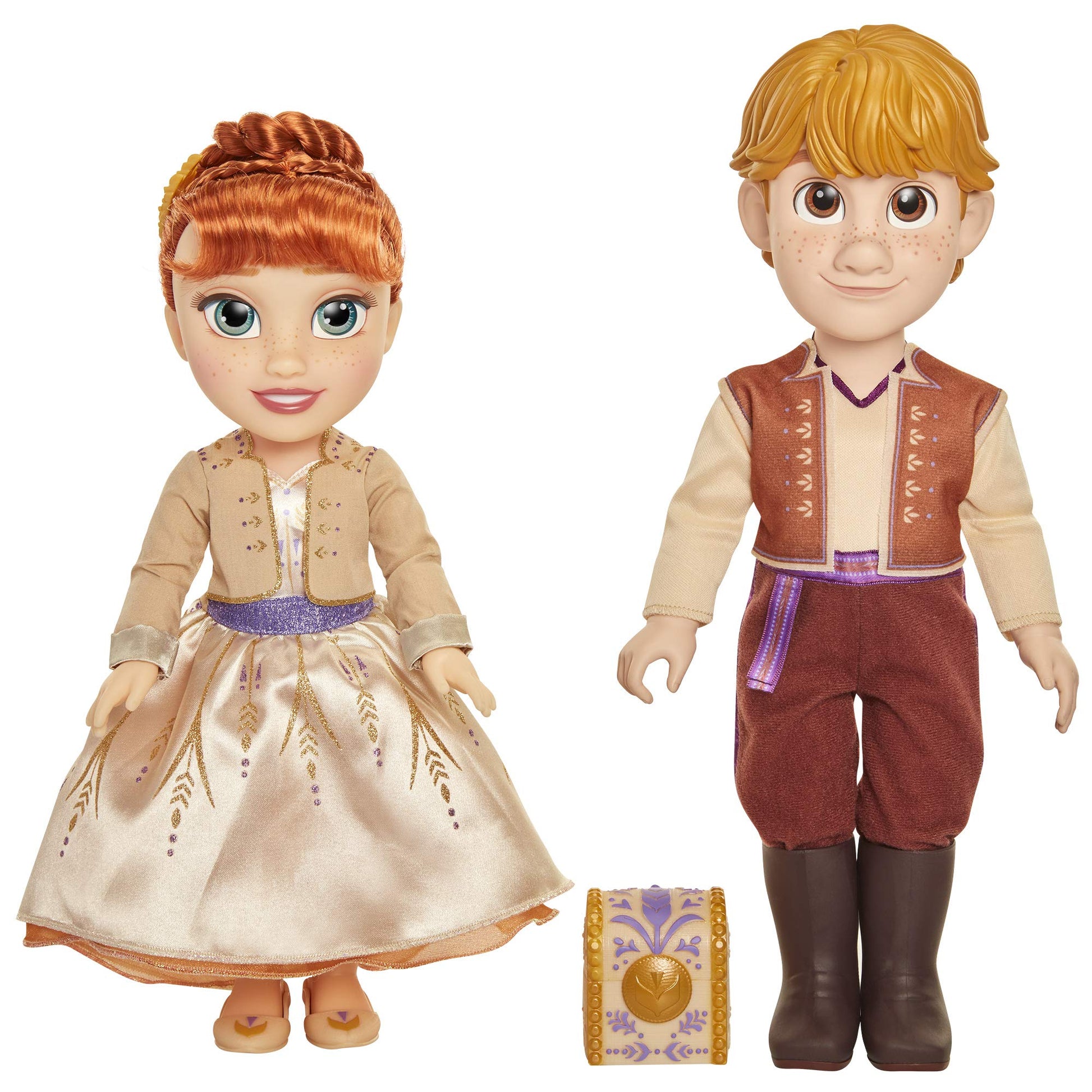 Disney Frozen 2 Anna & Kristoff Dolls Proposal Gift Set, Comes with Ring & Ring Box! Features Authentic Film Details & Design - for Ages 3+
