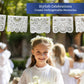 White Papel Picado Banner 5-pk - White Mexican Banner - Party Decorations