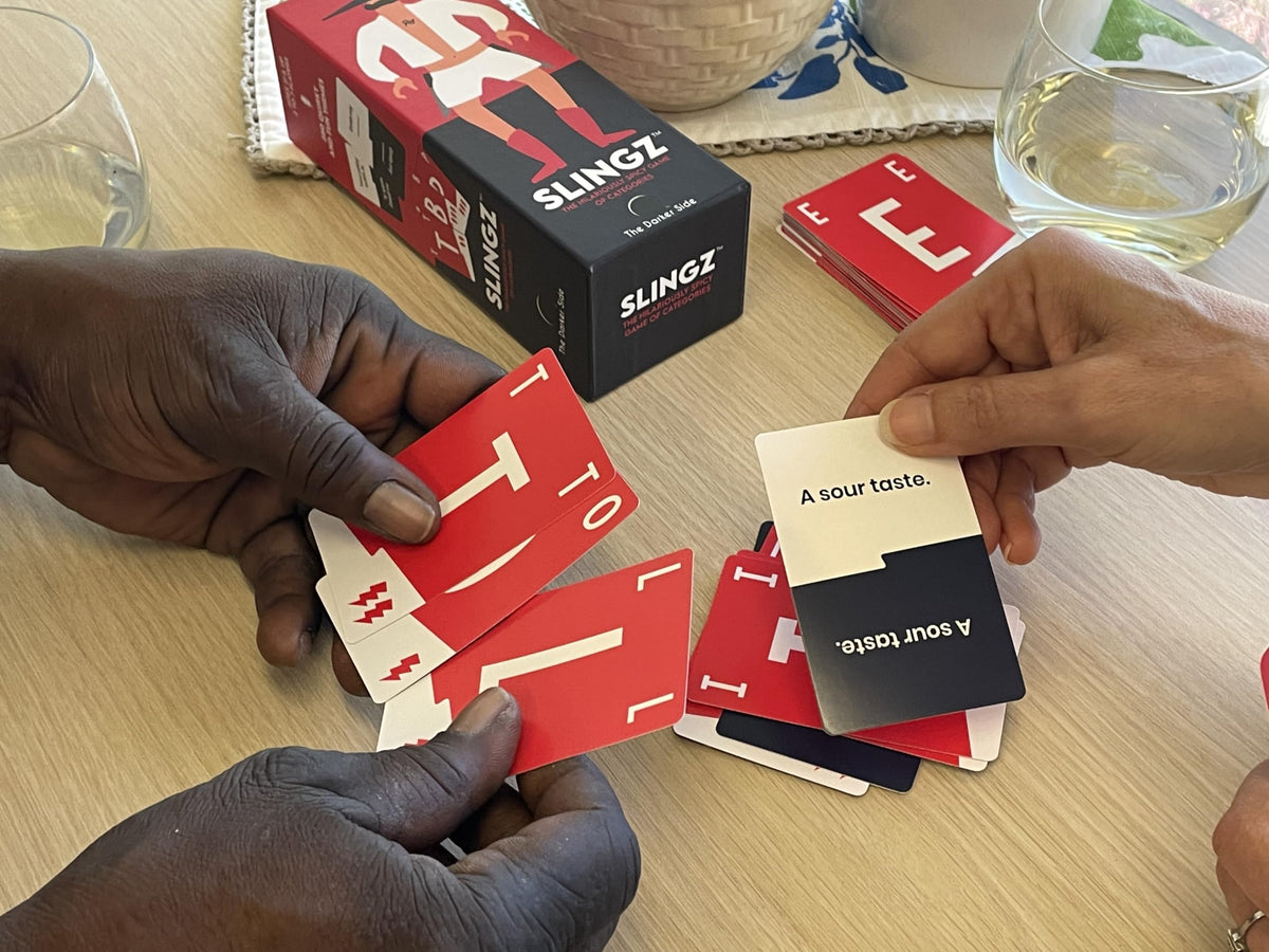 Slingz - The Quick and Hilariously Spicy Categories Card Game | 2-7 Players | for Adults, College Students, Game Nights, Parties and More | by The