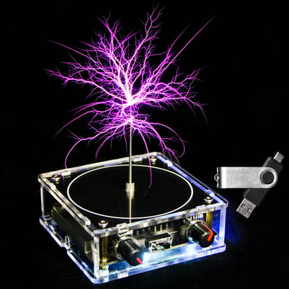 Vastarry Tesla Coil Solid-State Music Tesla Coil Artificial Lightning Desktop Toy Power Wireless Transmission Model Scientific Experiment Tool