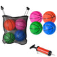 DAOLONG 4 Pcs Replacement Balls for L-ittle Tikes Basketball Hoop Set with Mesh Storage Bag, Lightweight Soft Small Basketball，6 Inches Colorful Small
