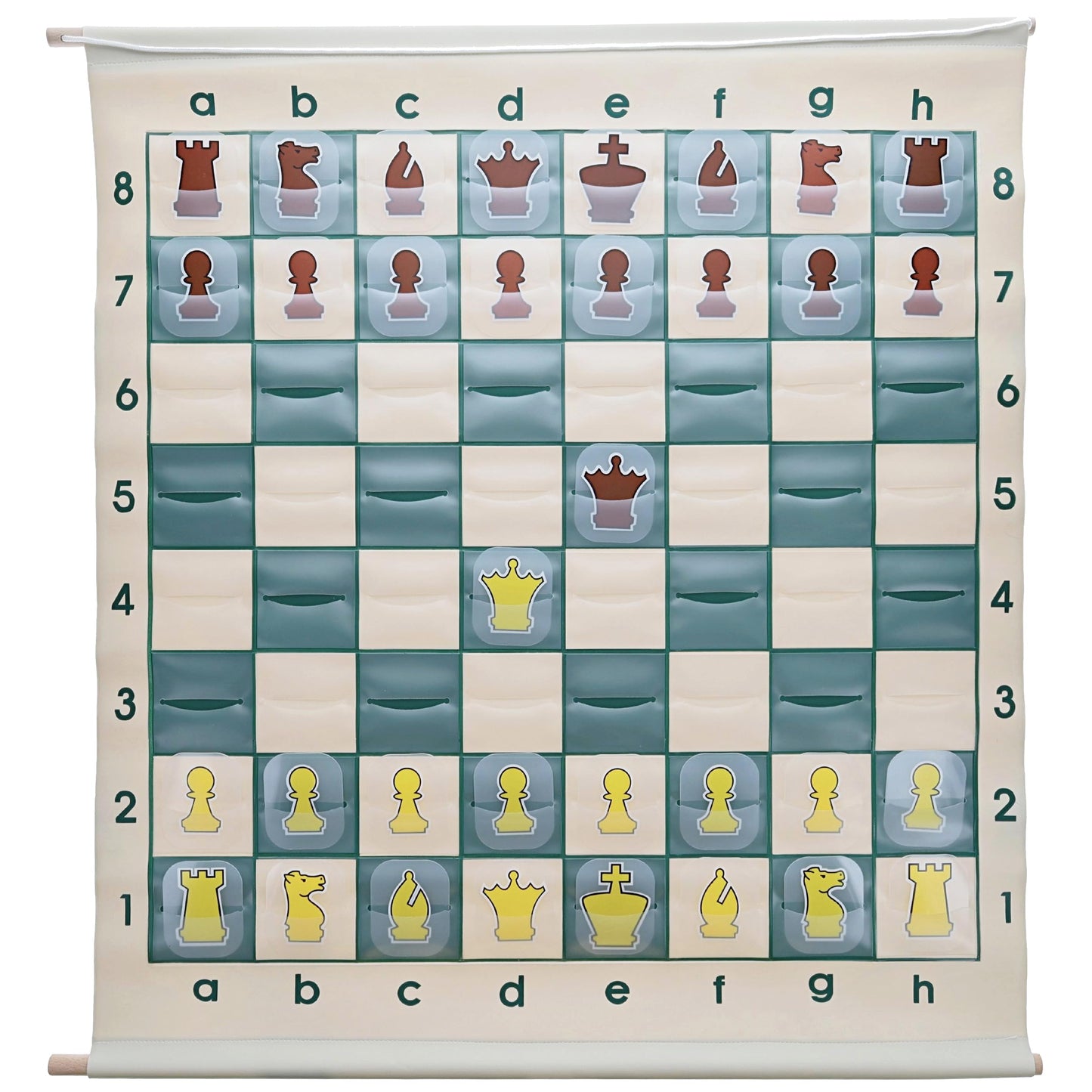 WE Games Standard Chess Teaching Demonstration Board - 27 in. with Chess Pieces Included, Portable Chess Club & Tournament Chess Set Training, Perfect