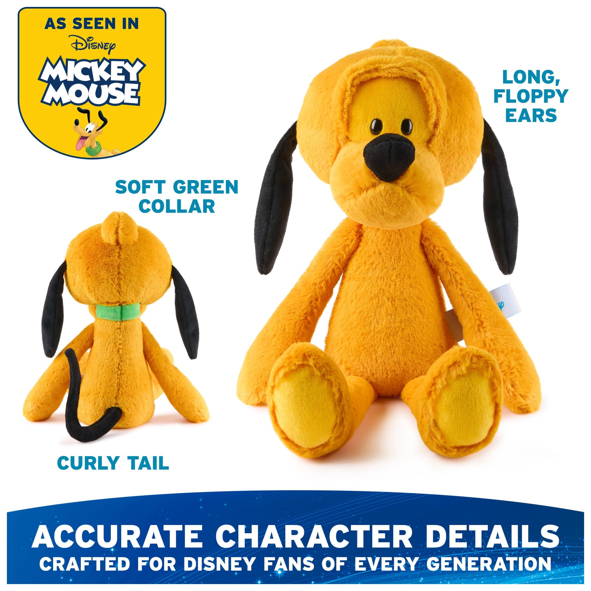 GUND Disney Official Pluto Toothpick 15-Inch Plush Toy for Ages 1+