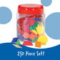 Learning Resources Plastic Pattern Blocks 250 Set - Classroom Must Haves, Math Teaching Tools, Homeschool Supplies, Math Manipulatives