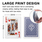 EliteSign Braille Playing Cards for Visually Impaired - Large Print Tactile Poker Cards, 2.4x3.4 Inches, Sturdy Plastic for Blind Adults & Family