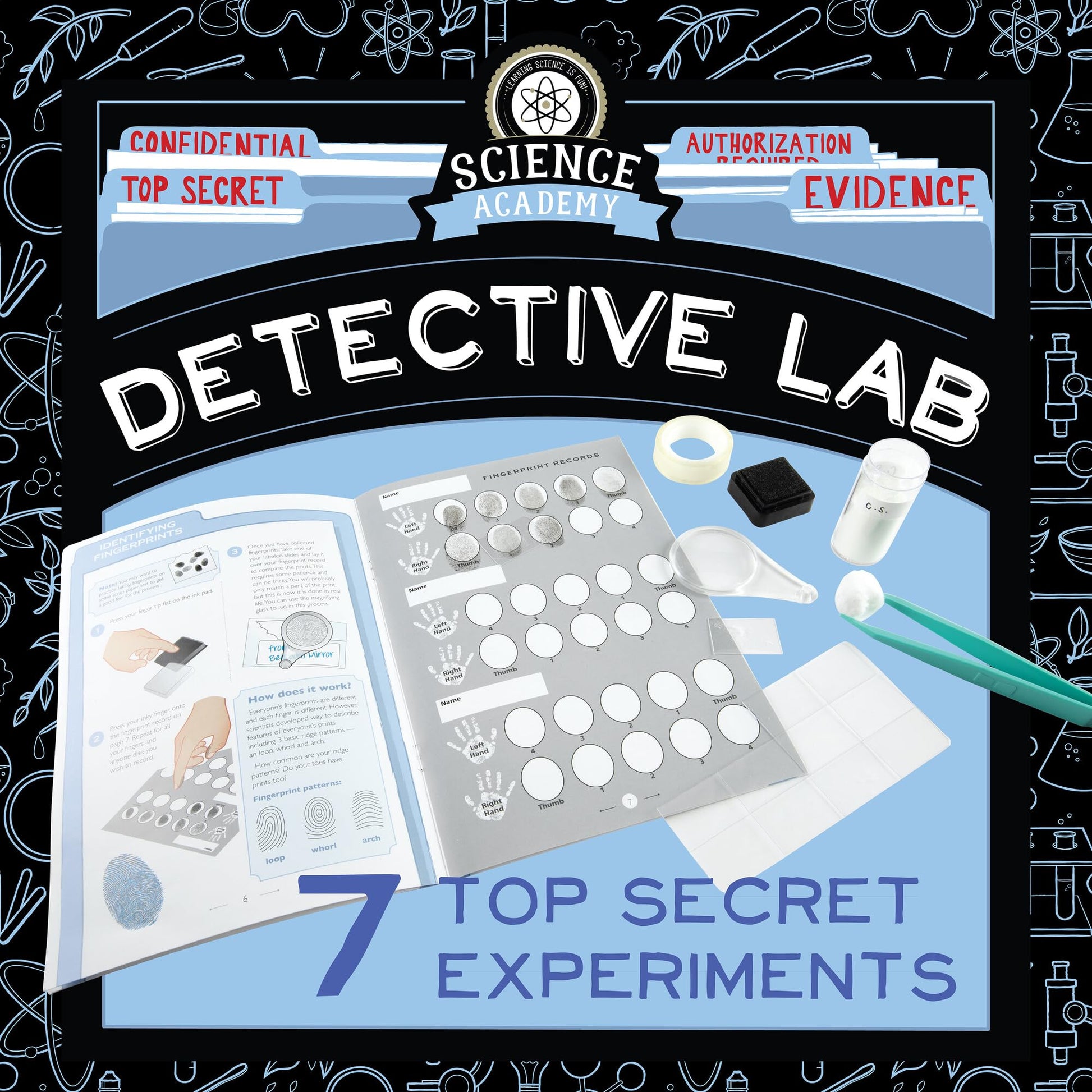 MindWare Science Academy Detective lab - Science Kits for Kids Age 8-12 - Kids Detective Kit Complete with 7 Forensics and Crime-Scene Investigations