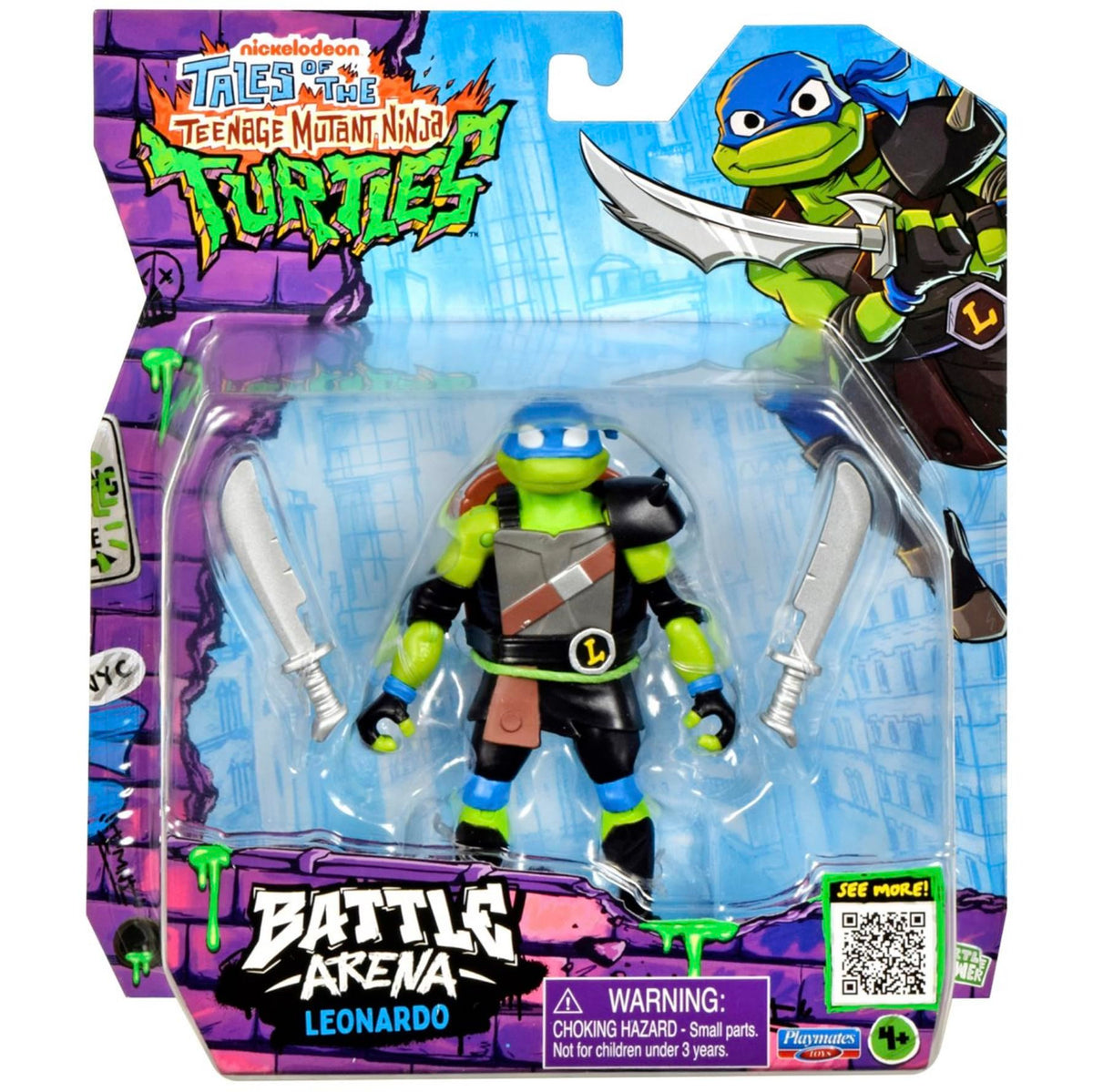 Tales of the Teenage Mutant Ninja Turtles TMNT Battle Arena Action Figure (Leonardo, Tales of the Teenage Mutant Ninja Turtles TMNT Battle Arena