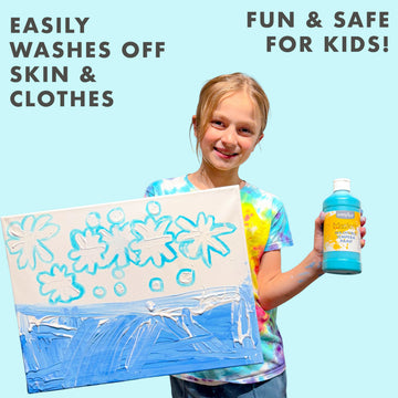 Handy Art Little Masters Washable Tempera Paint, Light Blue, 16 oz Bottle