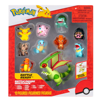 Pokémon Battle Figure 10 Pack - One 4.5-Inch Flygon Figure plus Nine 2-Inch Battle Figures including Pikachu