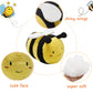 YONLIT Fuzzy Bumblebee Stuffed Animal with Smile Face and White Wings Super Cute Plush Bee Toy Excellent Gifts for Kids or Honey 12 Inch
