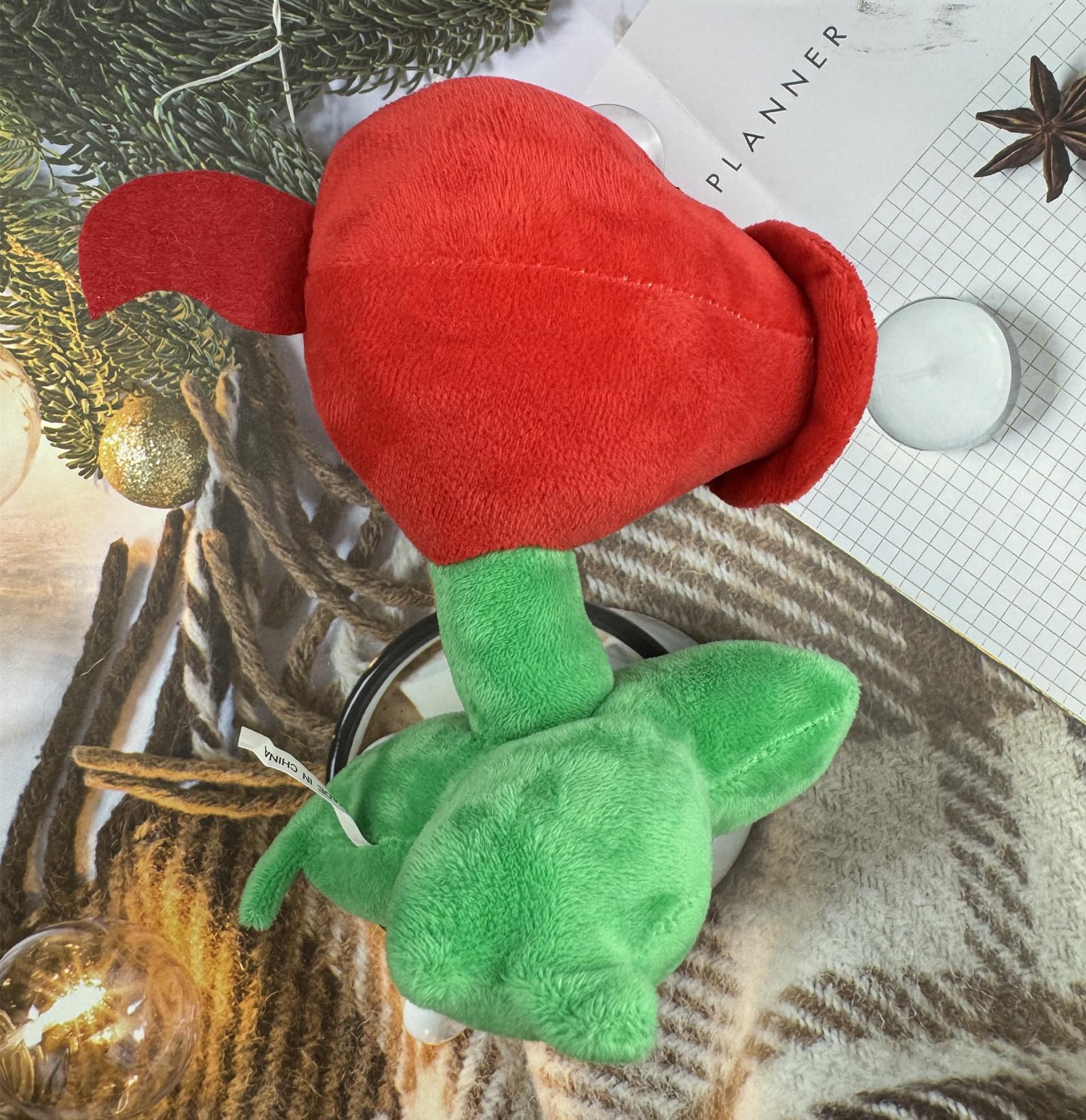 JHESAO 7" Fire Plants and Zombies Peashooter Plush Zombies Toys PVZ Plushies 1 2 Stuffed Soft Doll Pea Fire Plant Toy New