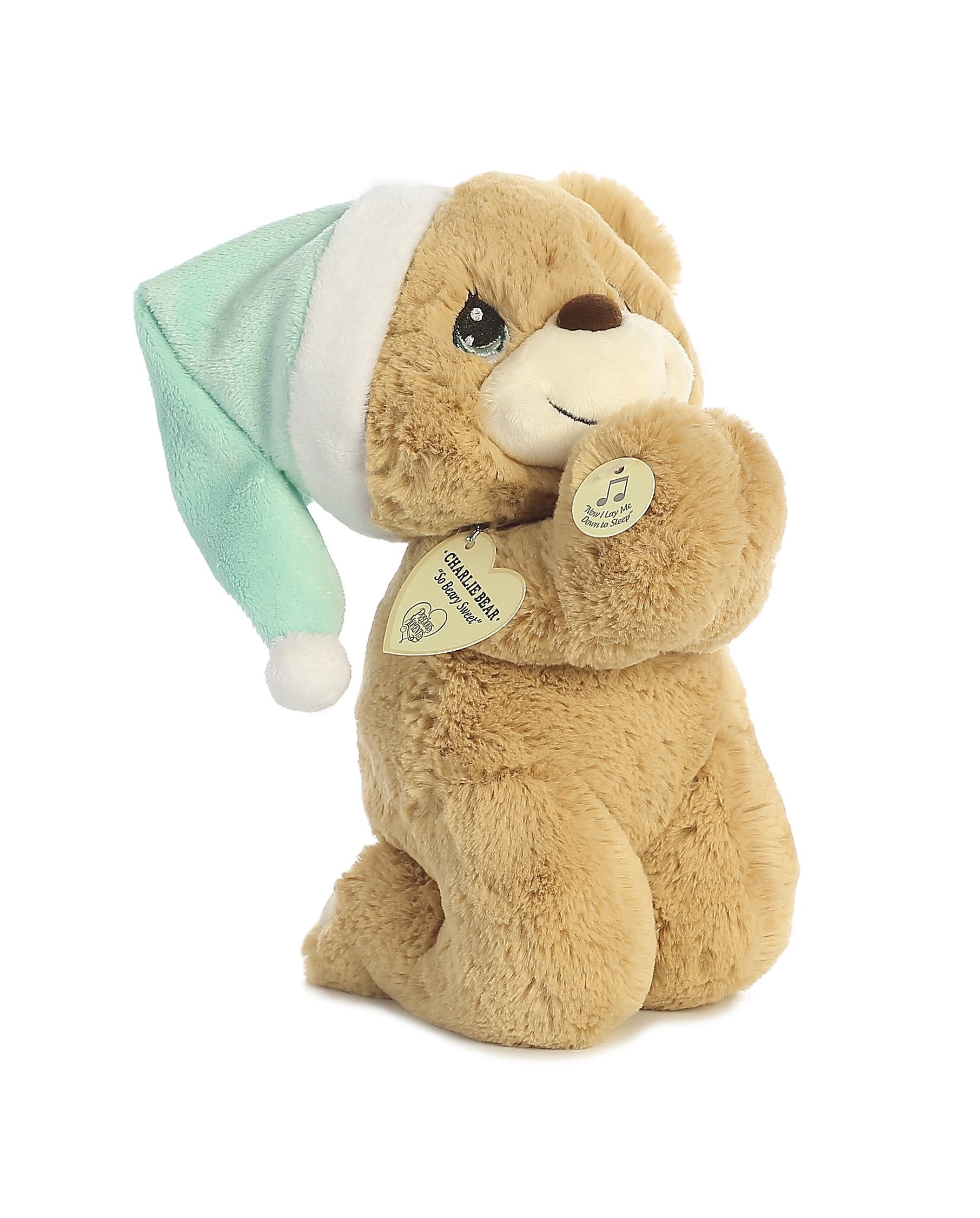 Aurora® Adorable Precious Moments™ Charlie Prayer Bear Stuffed Animal - Heartwarming Toy for Comforting Children - for Sentimental Gifts, Birthdays