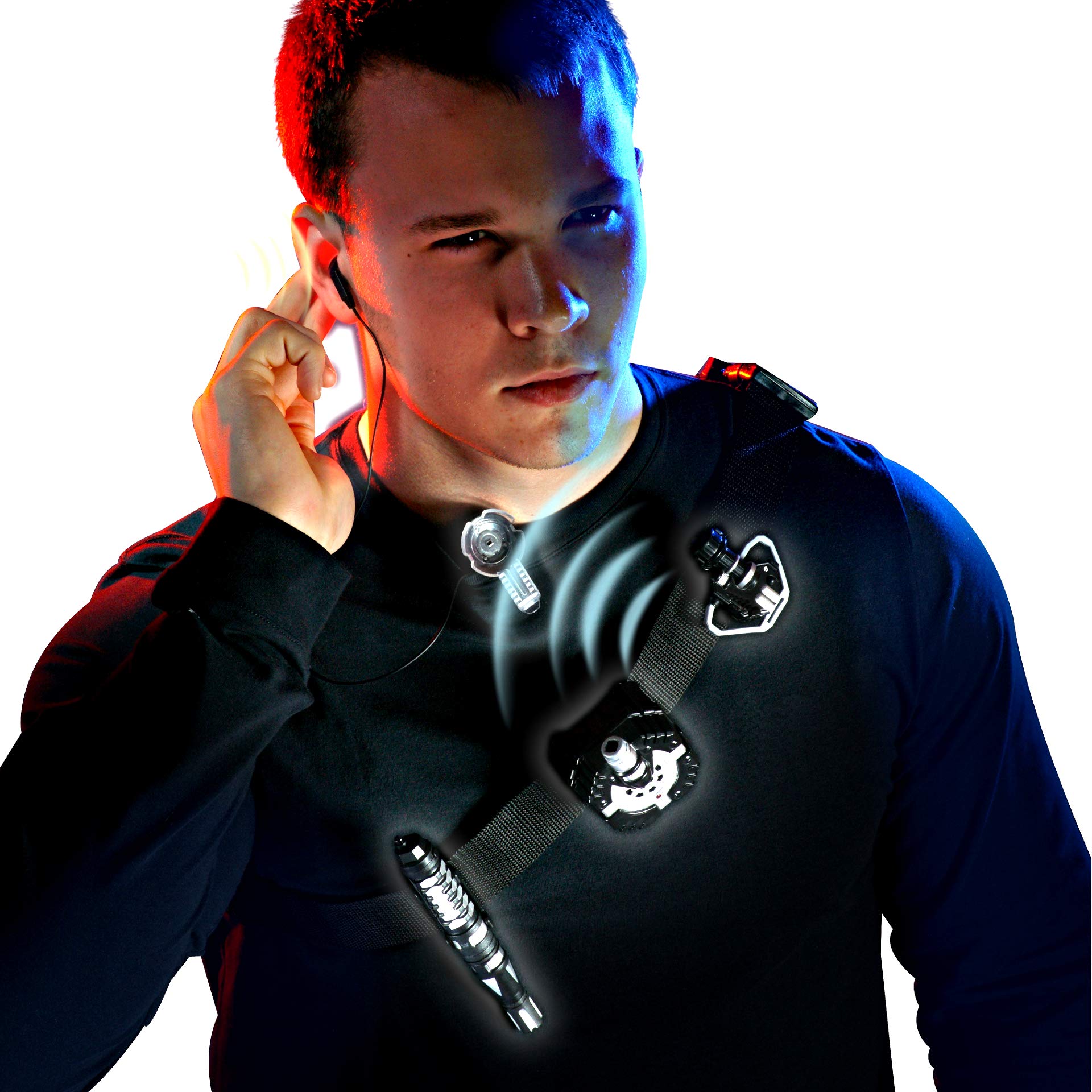MUKIKIM SpyX/Micro Gear Set + Walkie Talkies - 4 Must-Have Spy Tools Attached to an Adjustable Belt + 2 Player Buddy Play Walkie Talkies! Jr Spy Fan