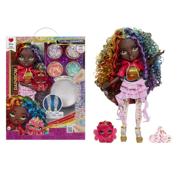 Rainbow High Rainbow Shimmers with Slime - Iris, 11” Fashion Doll, Create a Rainbow Doll, Slime Kit, Kids Gift 4+