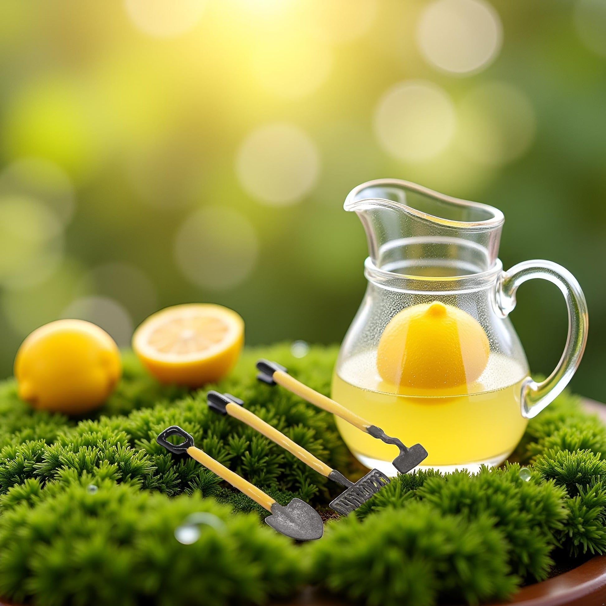 3Pcs 1/12 Miniature Shovel Rake and Hoe Farm Tools Dollhouse Decoration Accessories Yard Supplies Scene Model Set Decor Accessories, Dollhouse