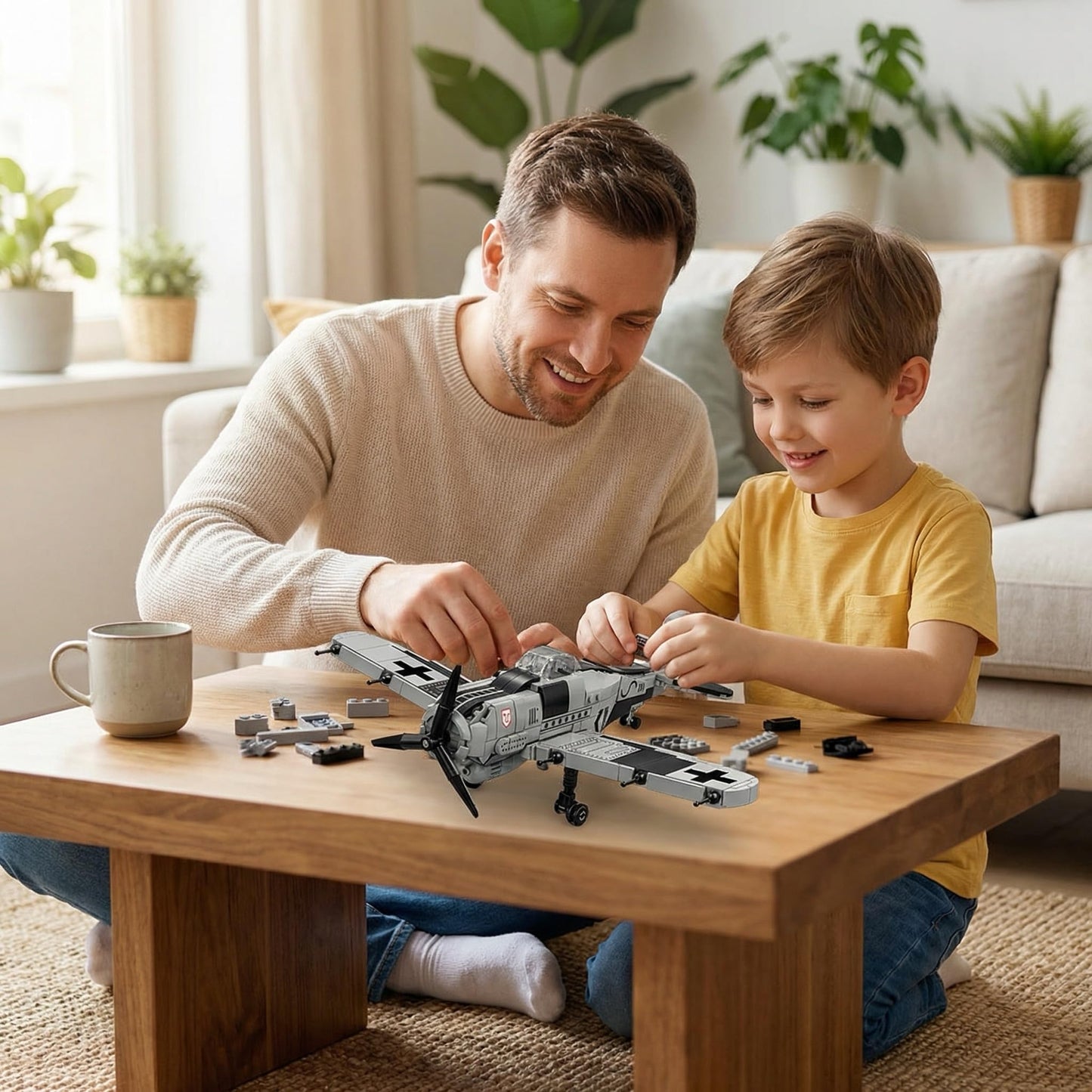 Aigidusansu WW2 Military Airplane Toy Building Sets, FW-190 Fighter Jet, Historically Accurate Aircraft Kits for Boys Age 8-12, for Girls Age 8-12