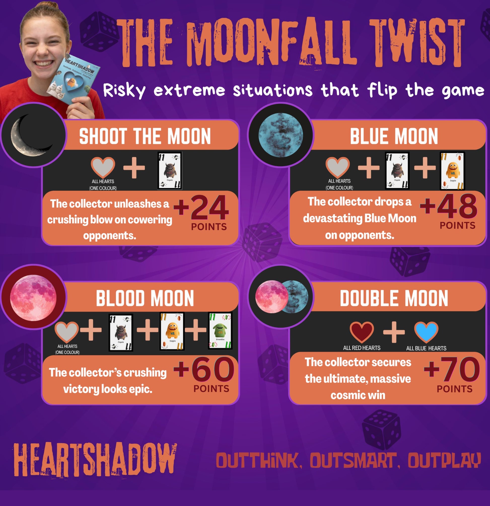 Cunning. Ruthless. -Secret Role Strategy Card Games for Teens & Adults | Fun bluffing,3-8 Players,Ages 14 + |15-30 mins | A dark twist on Hearts |