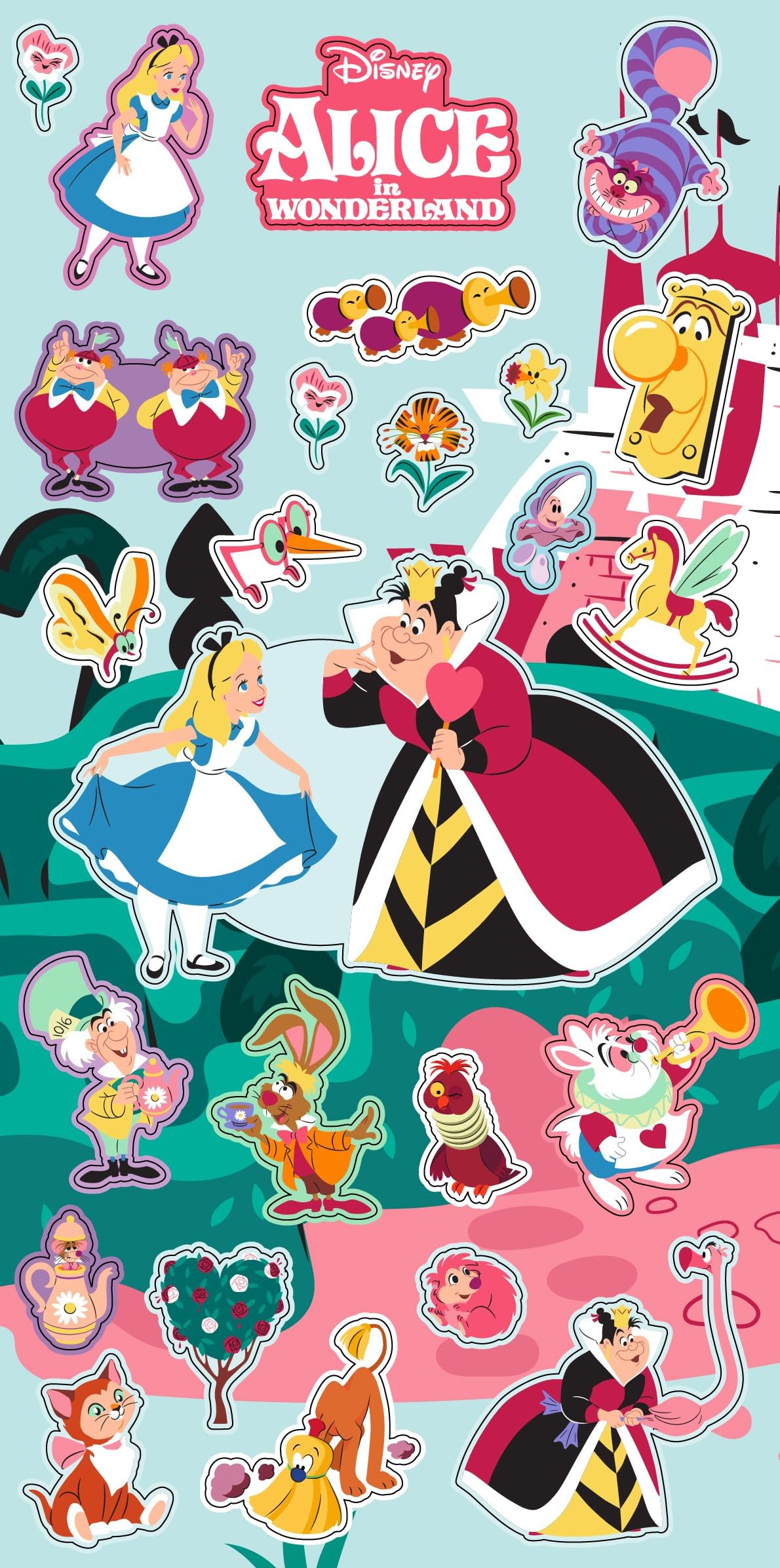 Alice's Wonderland Bakery Coloring Book Super Set for Kids - Bundle with 3 Alice in Wonderland Activity Books with Stickers, Games, Puzzles, and More