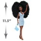 Naturalistas 11-inch Liya Fashion Doll and Accessories with 4C Textured Hair and Deep Brown Skin Tone, Kids Toys for Ages by Just Play