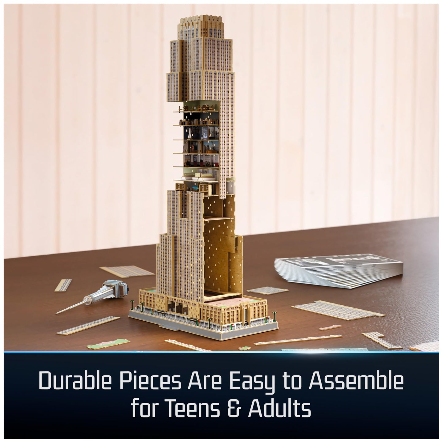 4D Build Empire State Building Replica 3D Puzzle Model Kit for Adults