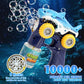 Shark Bubble Machine Gun,Bubble Blaster, LED Lights &2 Bubble Solution,Blue