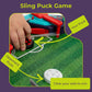 OLEOCA Soccer Board Game - 2 in 1 Foosball & Sling Puck Game Set with Dual Control Handles, Scorekeeper and Goal Bell, Soccer Toys for Kids Ages 3+