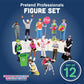 Cre8tive Minds Constructive Playthings Pretend Professionals Career Toy Figure Set for Kids Ages 3+, Set of 12 Freestanding Inclusive and Diverse