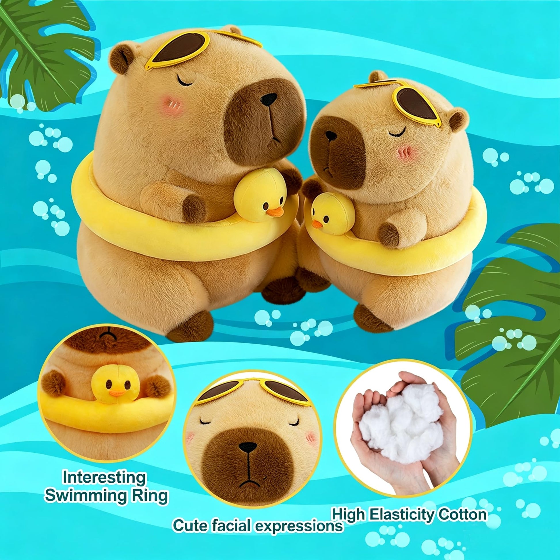WUFUVAP Cute Capybara Plush Adorable Capybara Stuffed Animal Soft Stuffed Capibara Toys Plushies Pillow Gifts for Kids (10 Inches)