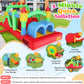 Whubefy Inflatable Obstacle Course Bounce House for Big Kids 8-12, 18.5 x 8FT Large Bounce Castle with Dual Racing Slides, Crawl Tunnels, Climbing