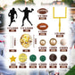 43 PCS Football Cake Topper Goal Post Mini Rugby Ball Player Cake Toppers for Football Theme Birthday Supplies