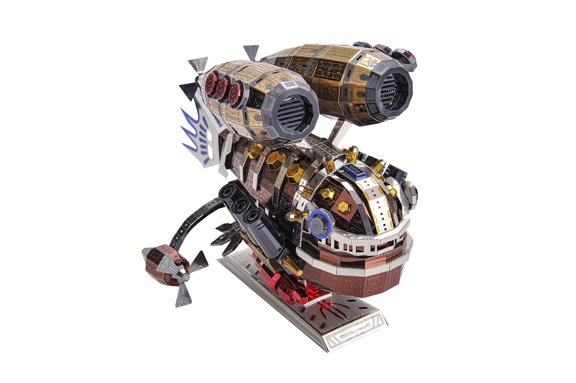 Microworld Metal Model Kits, Whale Base 3D Puzzles for Adults, DIY Challenge 3D Metal Puzzles, Brain Teaser Art Craft Gifts Toys for Teens