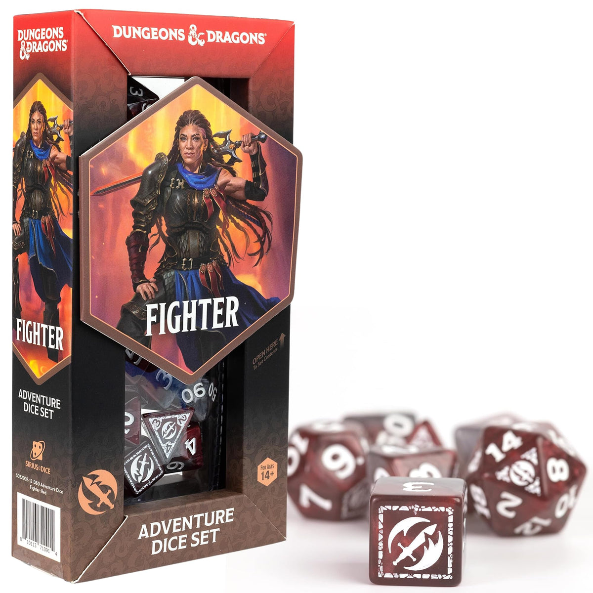 D&D Adventure Dice (Fighter Class: Red)