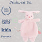 MON AMI Rosie Bunny Teether Lovey, 12-Inch Baby Security Blanket Gift