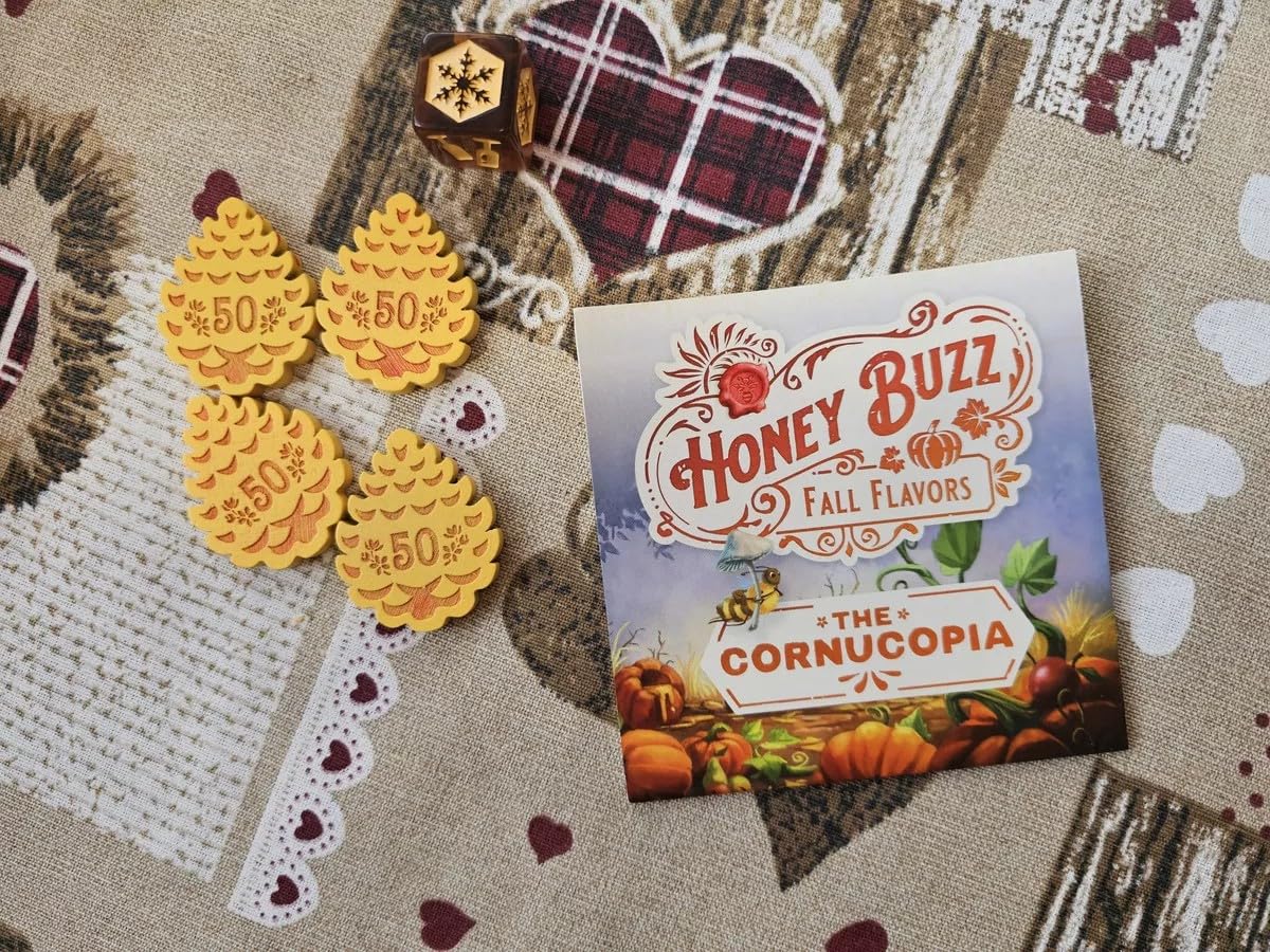Honey Buzz Fall Flavors: The Cornucopia Promo Pack - Promo Expansion for Honey Buzz Board Game | New Order Cards, Solo Content & Cornucopia Bonus