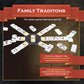 Continuum Games Family Traditions Double 6 Dominoes Tin, Crystalline Dominoes