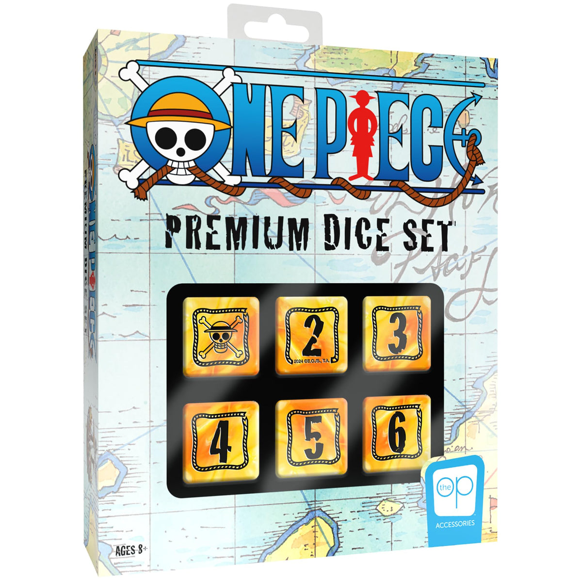 One Piece Premium Dice Set, Custom Dice with Collectible Monkey D. Luffy Tin Case, Based on The Japanese Manga and Anime Series, Officially Licensed