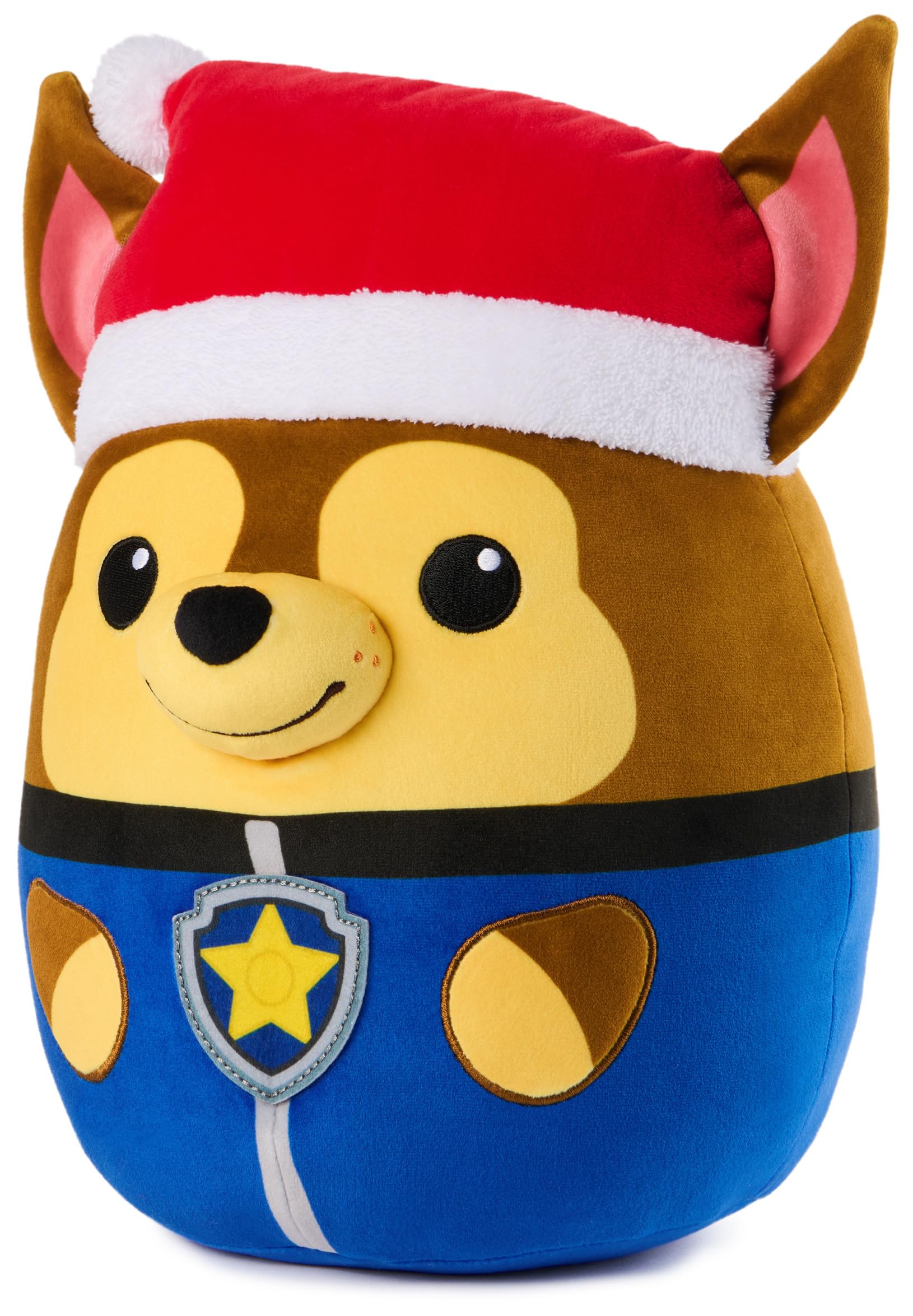PAW Patrol Winter Holiday Chase Squish Plush, Official Toy from the Hit Cartoon, Special Edition Squishy Stuffed Animal for Ages 1 and Up, 12”