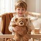 YUKOUQIAN Bear Stuffed Animal Cute Plush Doll Toy 11 inch for Girls Boys Christmas (luo Bear Brown)