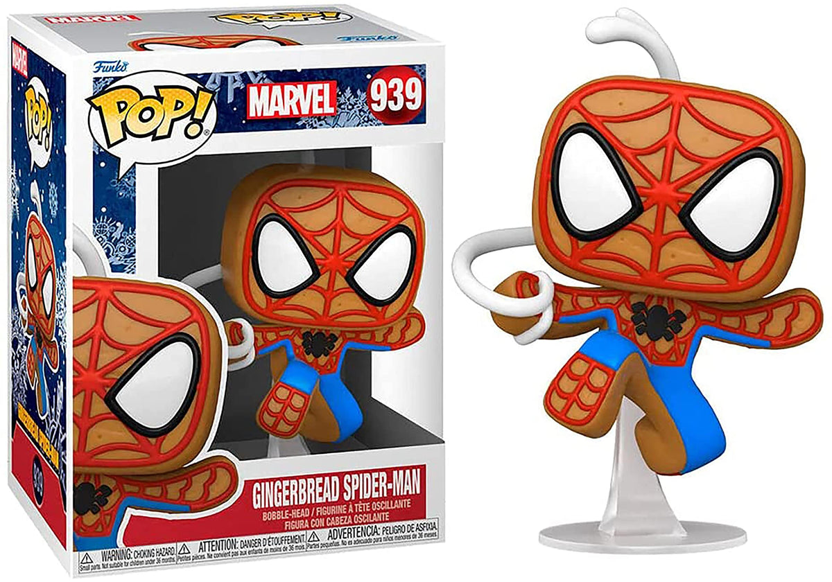 Funko POP Marvel: Gingerbread Spider-Man, Multicolor, 4 inches, (50664)