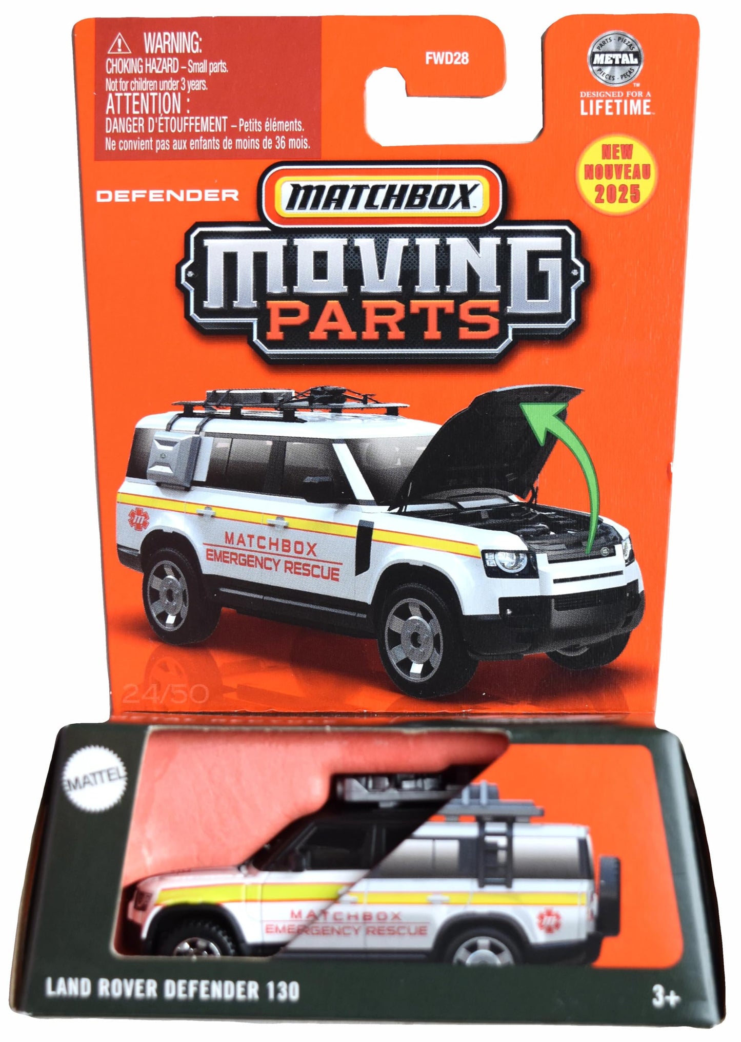 Matchbox Land Rover Defender 130, Moving Parts