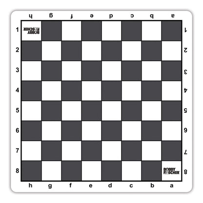 Bobby Fischer Tournament Roll Up Travel Chess Board - 20 inches - Mousepad Style with Gray Squares by WE Games