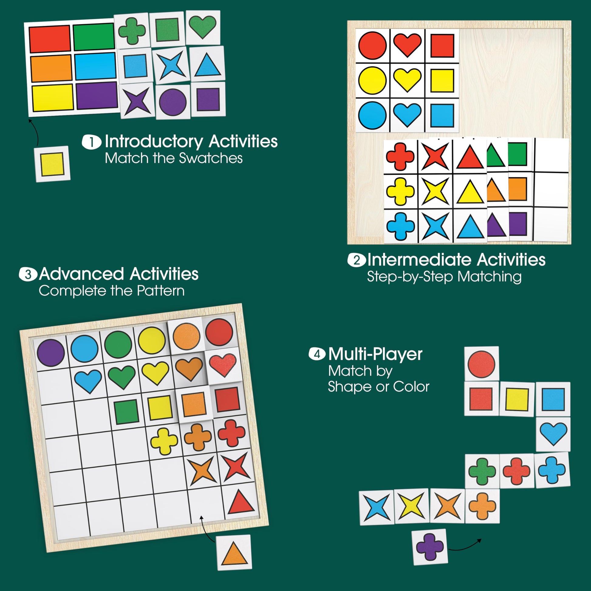 Keeping Busy Match Shapes Large Dementia Activities for Seniors | Alzheimer Products for Elderly Patients | Fun Memory Game Toy & Cognitive Brain