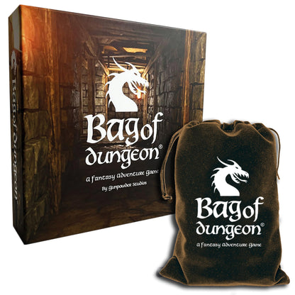 Bag of Dungeon-Fantasy Adventure Board Game for Families & RPG Fans | 1-4 Players, Ages 7+ | Classic Dungeon Crawler | Portable Tabletop RPG