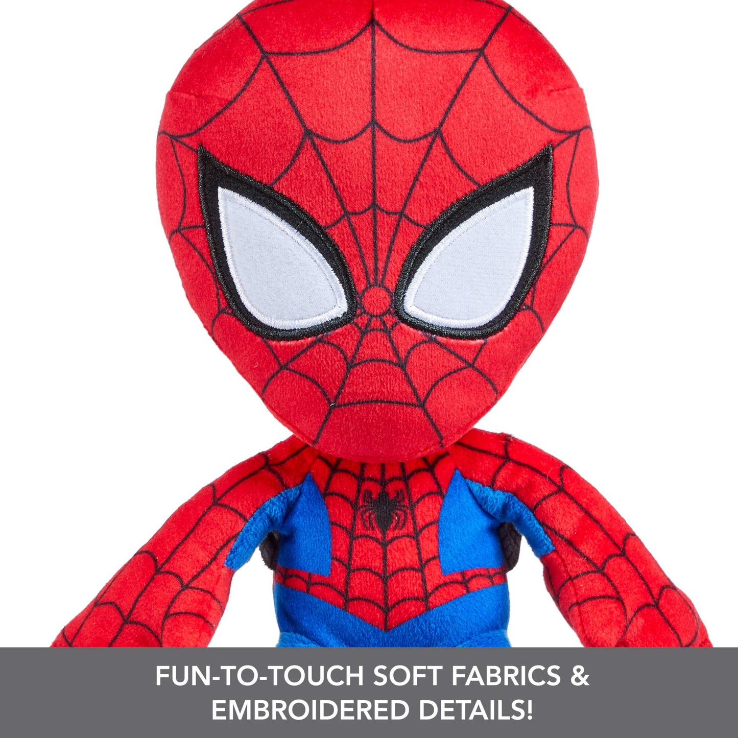 Mattel Marvel Plush Character Figure, 8-inch Spider-Man Super Hero Soft Doll in Fun-to-Touch Fabrics, Collectible For Kids & Fans Ages 3 Years Old