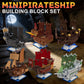 YCJZXMS 6-in-1 Pirate Ship Building Blocks Set, Mini Brick Pirate Ship Model Kit, Detailed Ship Collection for Display, Creative Hobby Building Set