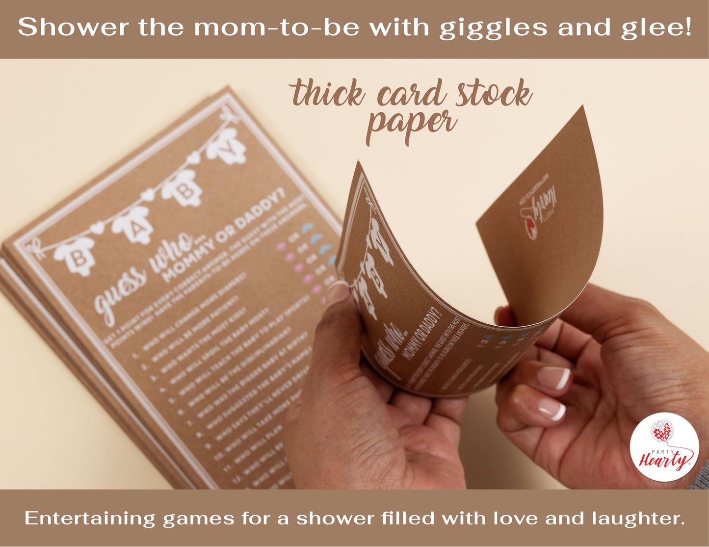 Party Hearty Baby Shower Games, Guess Who Mommy or Daddy - Kraft