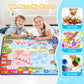 KIZZYEA Toys for 2 3 4 5 6+ Years Old Boys Girls, Water Doodle Mat for Kids, Large Coloring Painting Writing Magic Mat with Neon Colors, Educational