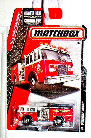 MATCHBOX 2015 RELEASE PIERCE DASH FIRE TRUCK DIE-CAST